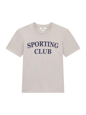 "sporting Club" Printed T-shirt - Grey