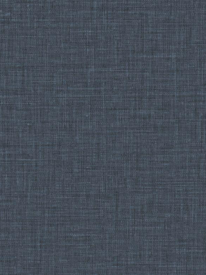 Easy Linen Wallpaper In Admiral Blue From The Texture Gallery Collection By Seabrook Wallcoverings