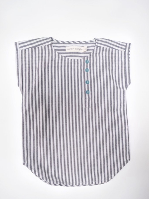 Marin + Morgan Mason Tunic - Grey Stripe