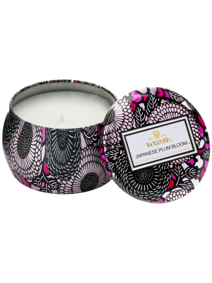 Petite Decorative Tin Candle In Japanese Plum Bloom