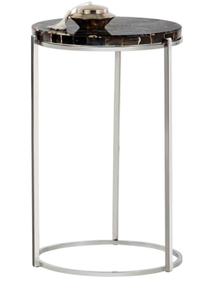 Tillie End Table, Black Agate