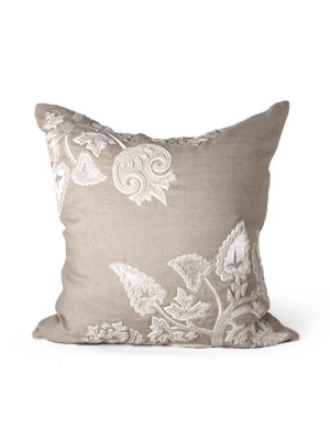 Olivos Pillow In Dark Natural & Bone Design By Bliss Studio