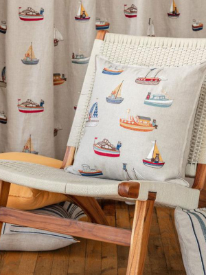 Boats Pattern Pillow, Square