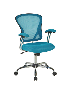 Juliana Task Chair Blue Mesh - Osp Home Furnishings