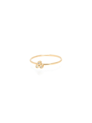 14k Tiny Diamond Trio Ring