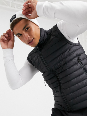The North Face Stretch Down Vest In Black