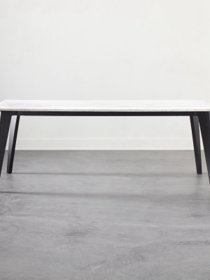 Harper Black Dining Table With Marble Top