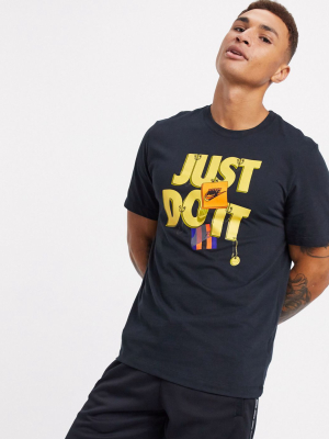 Nike Basketball Just Do It Logo T-shirt In Black