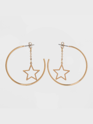 Star Hoop Earrings - Wild Fable™ Gold