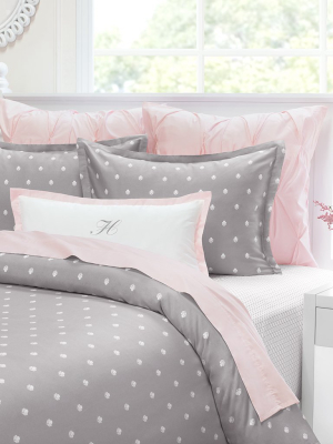 Grey Flora Duvet Cover