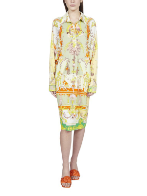 Etro Graphic Embroidered Shirt Dress