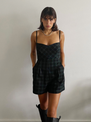 Uo Isaac Plaid Romper