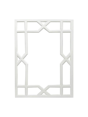 Vero White Lacquer Treills Mirror Design By Bd Studio