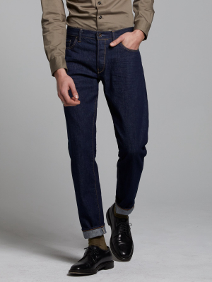 Slim Fit Selvedge Jean In Indigo Rinse