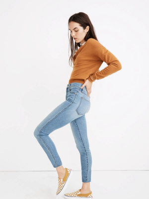 10" High-rise Skinny Jeans In Highview Wash: Raw-hem Edition