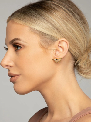 Buddylove Babe Embellished Stud Earrings - Gold