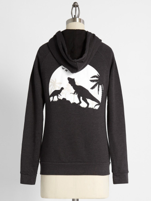 A Dino-mite Full Moon Zip-up Hoodie