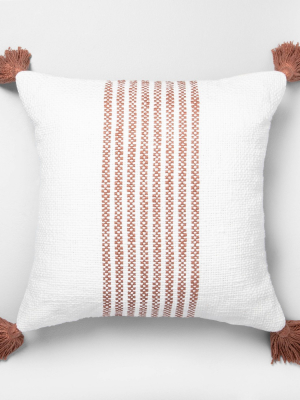 18" X 18" Center Stripes Throw Pillow - Hearth & Hand™ With Magnolia