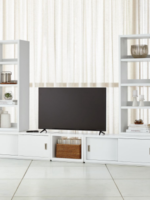 Aspect White Modular Media Center With 23" Open Units