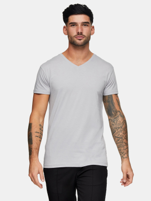 Gray V Neck T-shirt