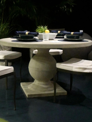 Cyril Round Dining Table Light Gray Concrete