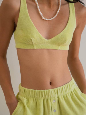 Terry Henley Bralette In Lime