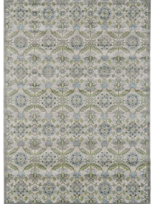 Feizy Katari Ornamental Floral Rug - Available In 8 Sizes - Turquoise Blue & Sage