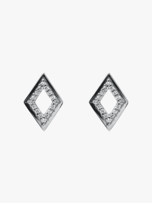 Cléo Hollow Rhombus Stud Earrings