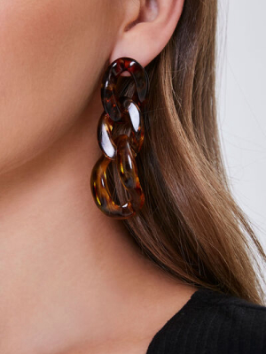 Tortoiseshell Chain Earrings