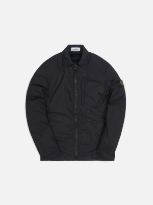 Stone Island Garment Dyed Crinkle Reps Overshirt - Black