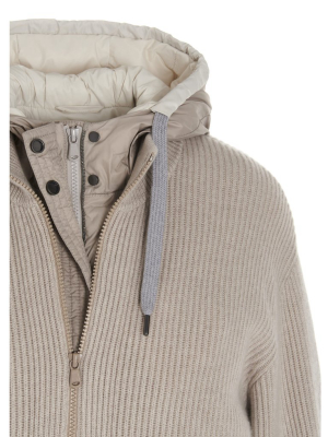 Brunello Cucinelli Layered Hooded Jacket