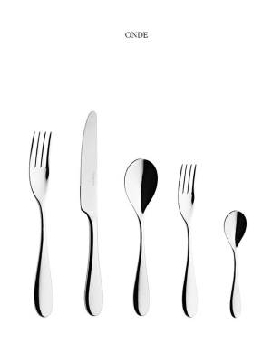 Onde 5 Piece Flatware Set In Mirror