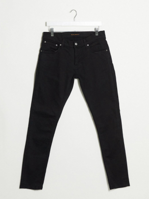 Nudie Jeans Co Tight Terry Skinny Fit Jeans In Ever Black