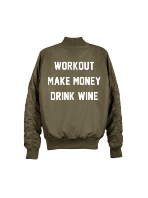 Workout Make Money Drink Wine Bomber [unisex]