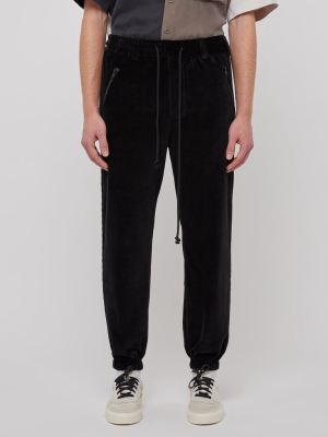 Elasticated Track Pant In Black