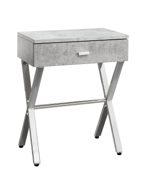 Accent Table, Night Stand - Chrome Metal - Everyroom