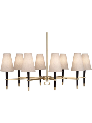 Ventana Oval Chandelier Antique Brass