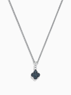 Effy 925 Sterling Silver Blue Diamond Pendant, 0.21 Tcw