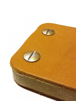 Leather Ikone Notebook Gold