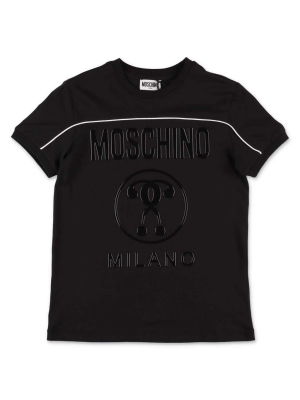 Moschino Kids Double Question Mark Logo Motif T-shirt