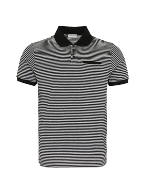 Saint Laurent Striped Polo Shirt