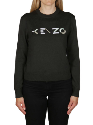 Kenzo Logo Embroidered Knitted Jumper