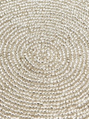 Silver Beaded Placemat