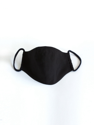 Black Silk Reusable Face Mask