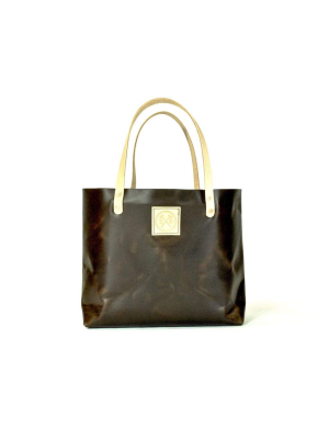 Paxton Small Horween Dark Brown Leather Tote