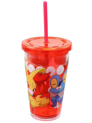 Just Funky Pokemon Group 18oz Carnival Cup W/ Floating Confetti Pokeballs