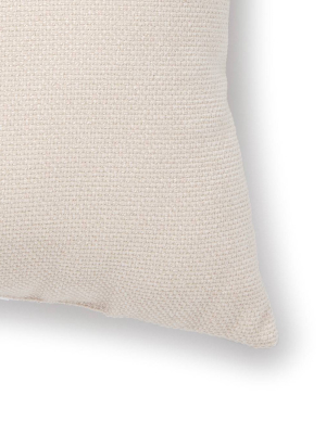 18"x18" Tweed Square Throw Pillow Cream