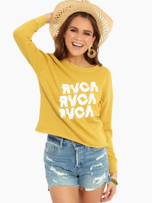 Slice Rvca Sweatshirt - Harvest Gold