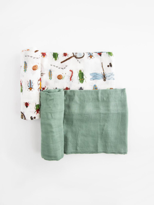 Deluxe Muslin Swaddle Blanket Set - Bugs 2