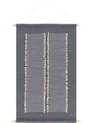 Salma Wall Hanging Charcoal/cream